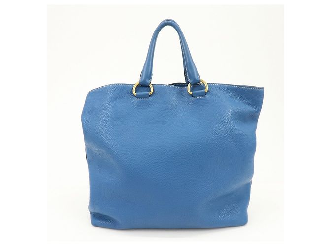 PRADA Borsa Tote 2Way in pelle Borsa a spalla Borsa a mano Blu BN1713 - vista 2