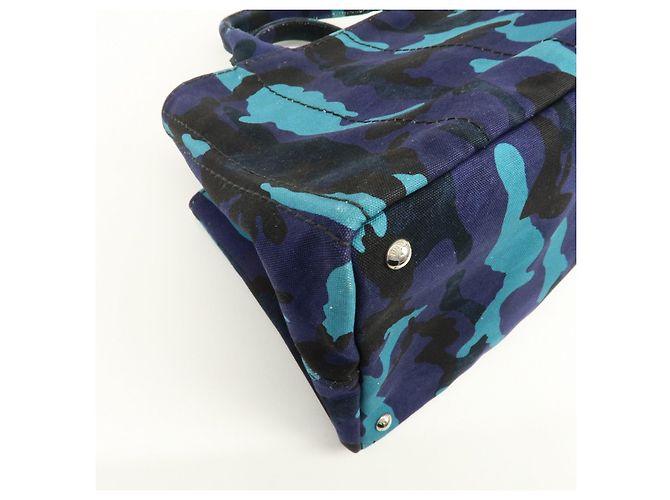 Borsa a mano 2Way PRADA Triangle Logo Canapa Canvas Camouflage B2642B - vista 12