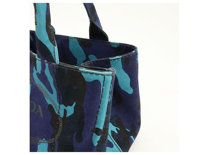 Borsa a mano 2Way PRADA Triangle Logo Canapa Canvas Camouflage B2642B - vista 14