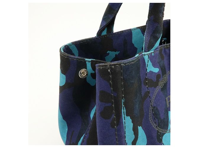 Borsa a mano 2Way PRADA Triangle Logo Canapa Canvas Camouflage B2642B - vista 15