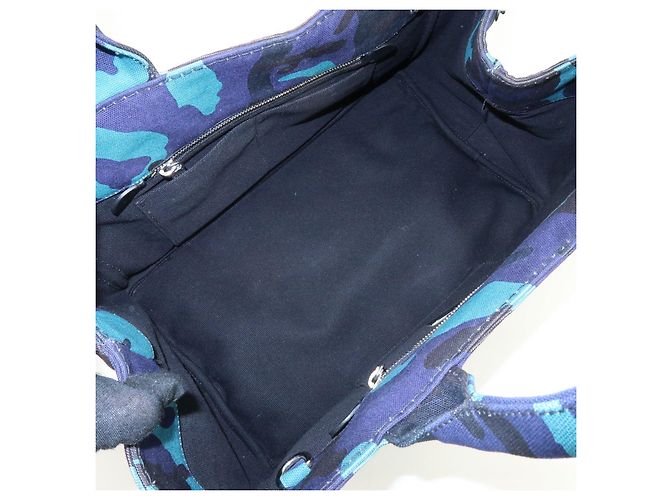 Borsa a mano 2Way PRADA Triangle Logo Canapa Canvas Camouflage B2642B - vista 19