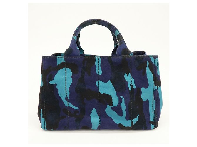 Borsa a mano 2Way PRADA Triangle Logo Canapa Canvas Camouflage B2642B - vista 2