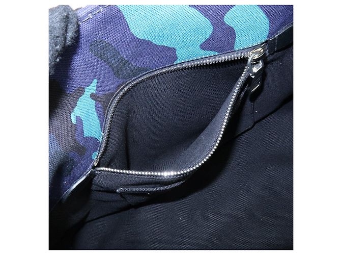 Borsa a mano 2Way PRADA Triangle Logo Canapa Canvas Camouflage B2642B - vista 20