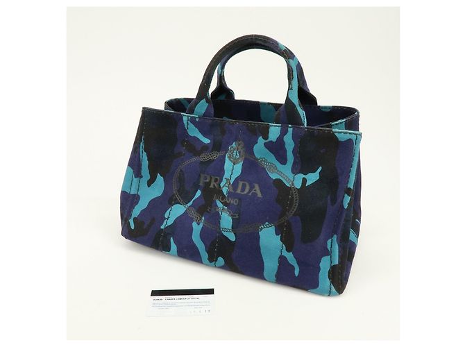Borsa a mano 2Way PRADA Triangle Logo Canapa Canvas Camouflage B2642B - vista 22