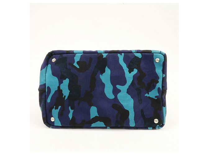 Borsa a mano 2Way PRADA Triangle Logo Canapa Canvas Camouflage B2642B - vista 5