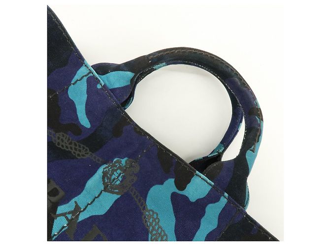 Borsa a mano 2Way PRADA Triangle Logo Canapa Canvas Camouflage B2642B - vista 6