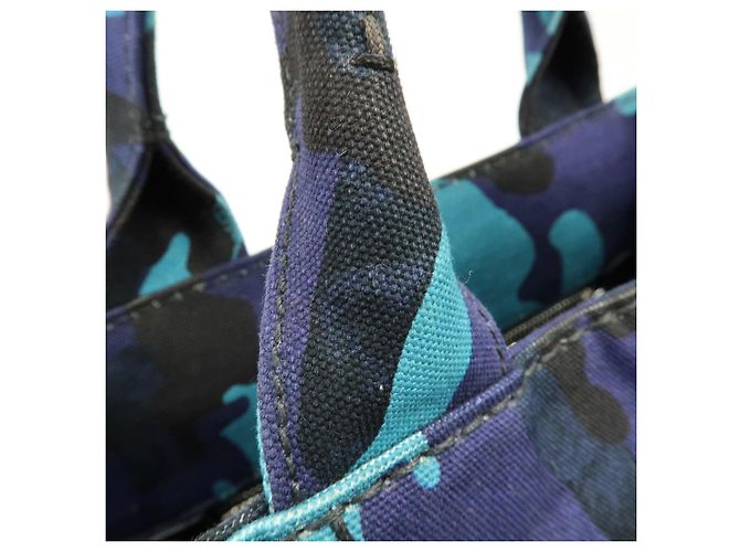 Borsa a mano 2Way PRADA Triangle Logo Canapa Canvas Camouflage B2642B - vista 8