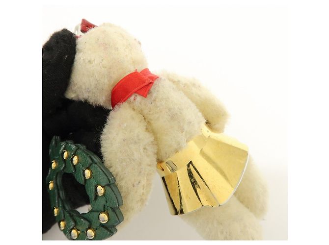Portachiavi PRADA Motivo Orso Natale 2012 Beige Rosso - vista 10