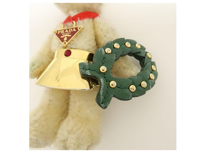 Portachiavi PRADA Motivo Orso Natale 2012 Beige Rosso - vista 11