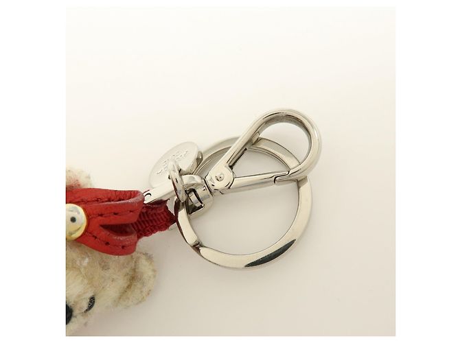 Portachiavi PRADA Motivo Orso Natale 2012 Beige Rosso - vista 16