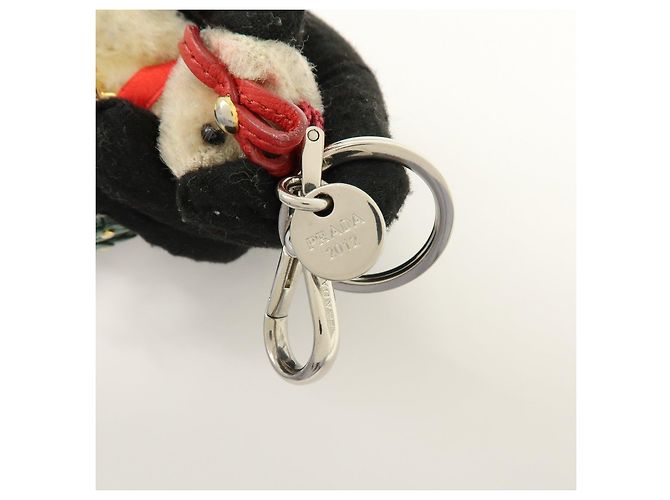 Portachiavi PRADA Motivo Orso Natale 2012 Beige Rosso - vista 17