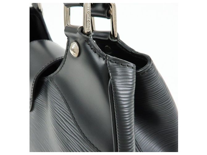 Louis Vuitton Epi Leather Sac Montaigne Hand Bag Noir Black M59302 - vista 17