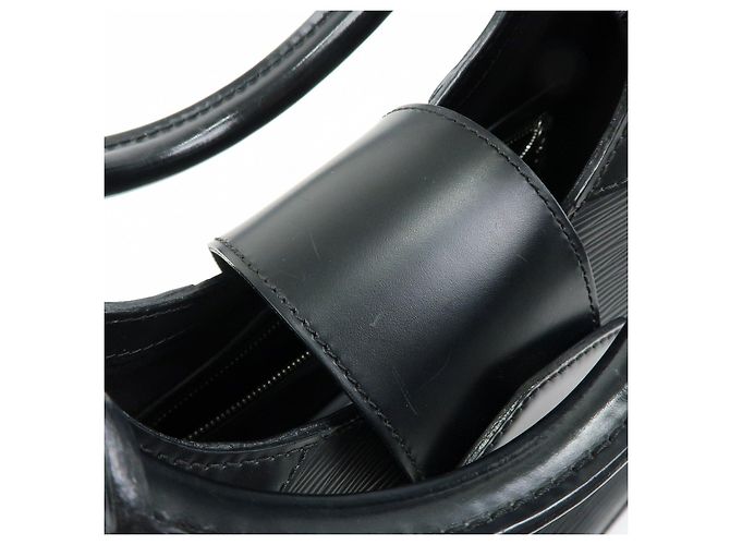 Louis Vuitton Epi Leather Sac Montaigne Hand Bag Noir Black M59302 - vista 19