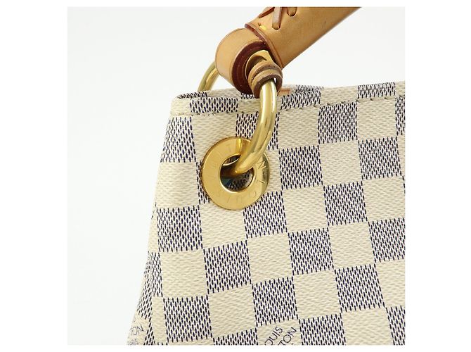 Borsa a tracolla Louis Vuitton Damier Azur Canvas Artsy MM N41174 - vista 14