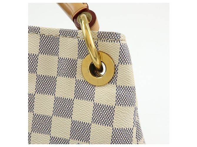 Borsa a tracolla Louis Vuitton Damier Azur Canvas Artsy MM N41174 - vista 15