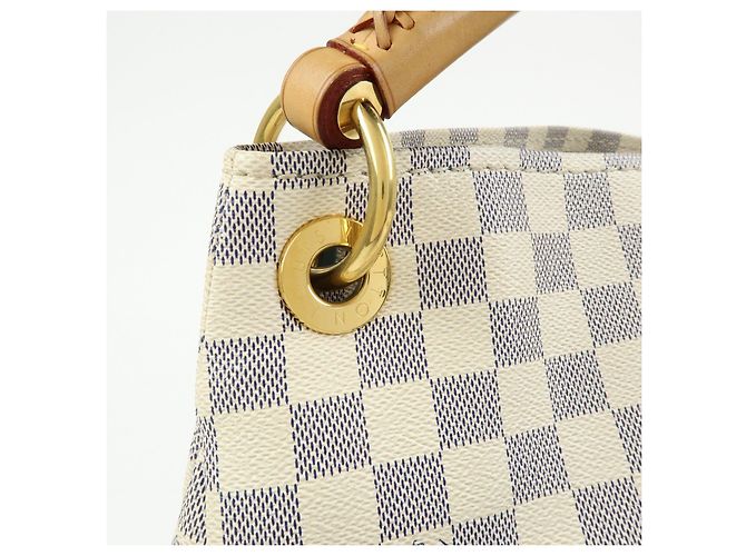 Borsa a tracolla Louis Vuitton Damier Azur Canvas Artsy MM N41174 - vista 16