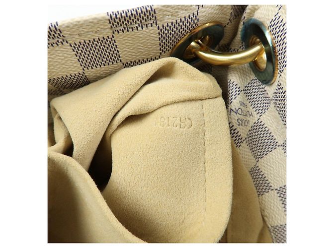 Borsa a tracolla Louis Vuitton Damier Azur Canvas Artsy MM N41174 - vista 23
