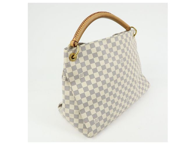 Borsa a tracolla Louis Vuitton Damier Azur Canvas Artsy MM N41174 - vista 4