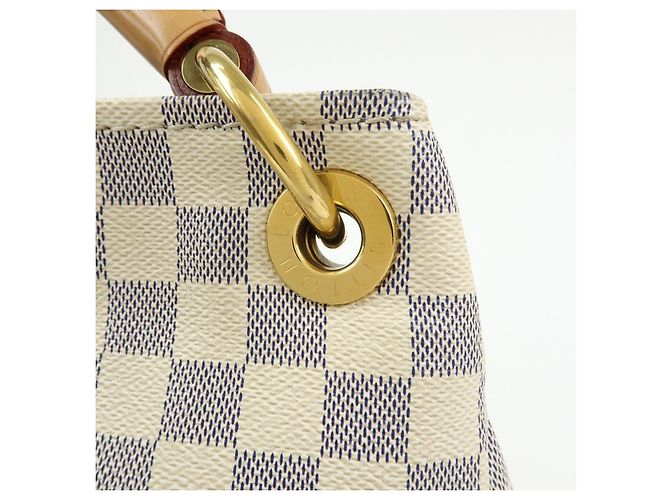 Borsa a tracolla Louis Vuitton Damier Azur Canvas Artsy MM N41174 - vista 9