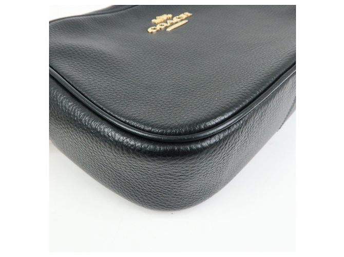 Borsa a tracolla in pelle con logo COACH Nera - vista 11