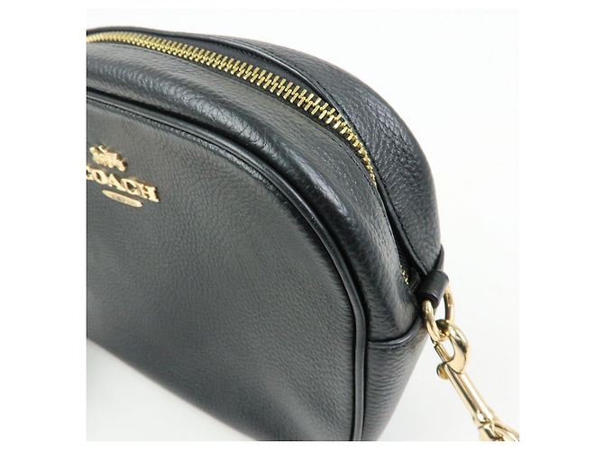 Borsa a tracolla in pelle con logo COACH Nera - vista 16