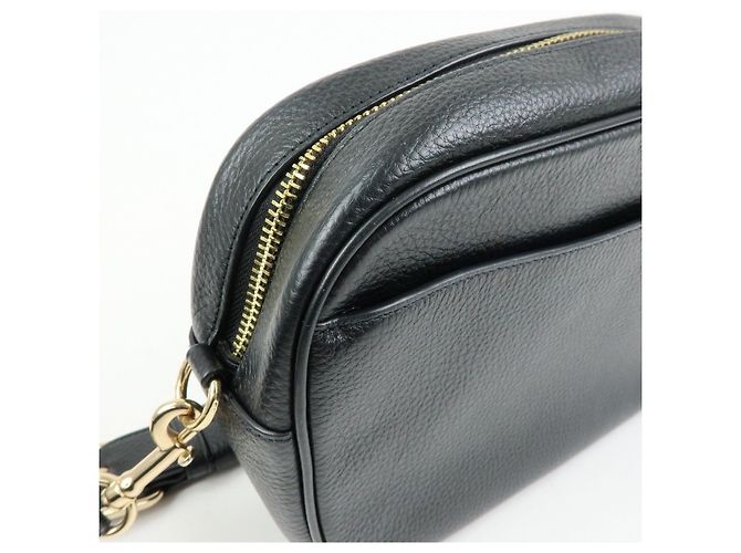 Borsa a tracolla in pelle con logo COACH Nera - vista 17