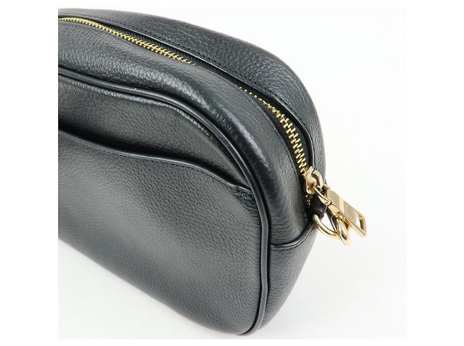Borsa a tracolla in pelle con logo COACH Nera - vista 18