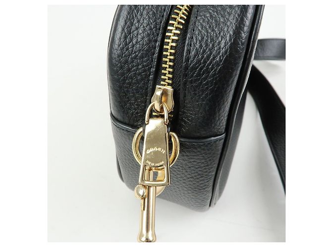 Borsa a tracolla in pelle con logo COACH Nera - vista 19