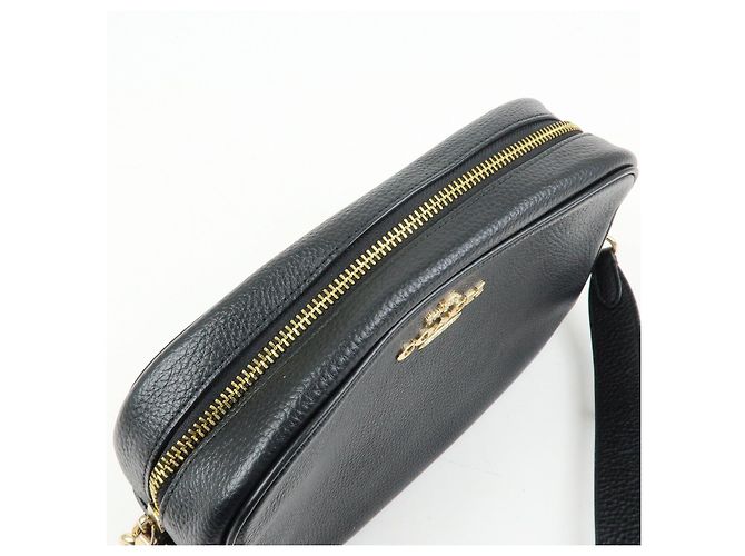 Borsa a tracolla in pelle con logo COACH Nera - vista 20