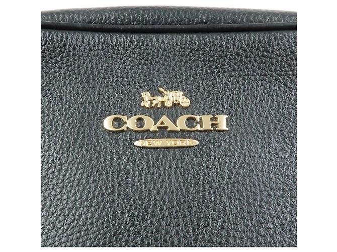 Borsa a tracolla in pelle con logo COACH Nera - vista 21