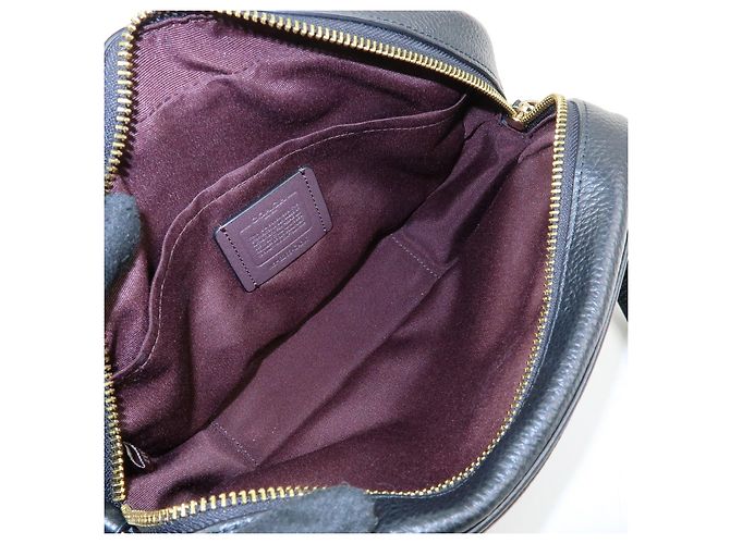 Borsa a tracolla in pelle con logo COACH Nera - vista 22