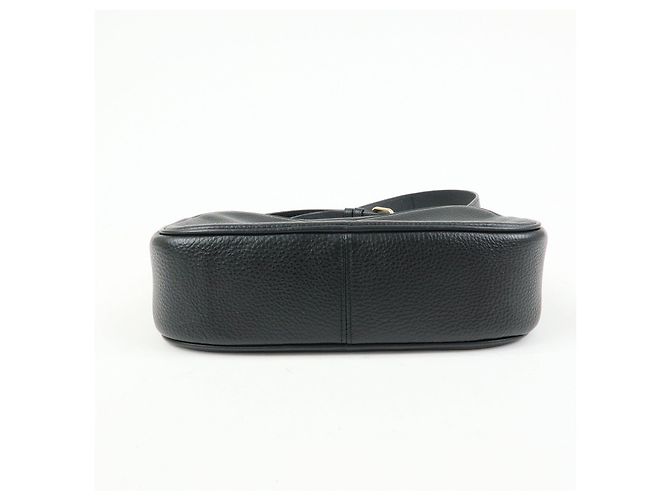 Borsa a tracolla in pelle con logo COACH Nera - vista 5