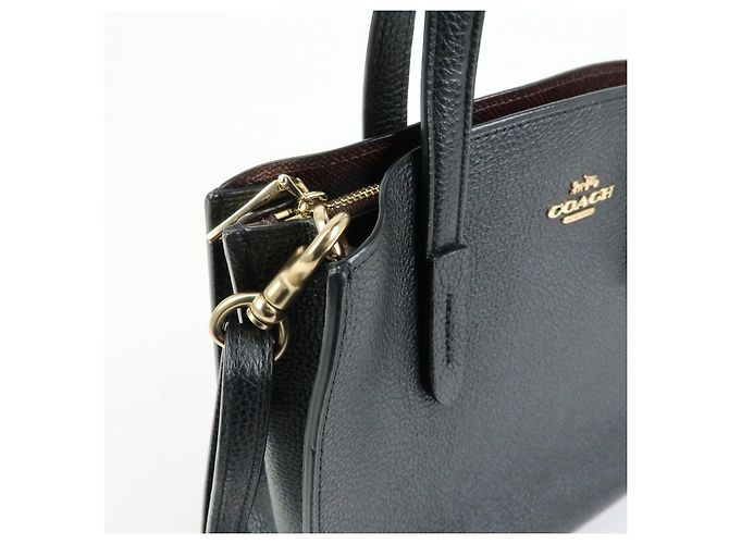 COACH Charlie Carryall 28 Borsa a Tracolla e a Mano 2Way in Pelle Nero - vista 15