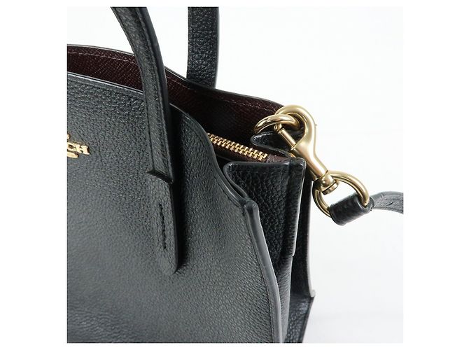 COACH Charlie Carryall 28 Borsa a Tracolla e a Mano 2Way in Pelle Nero - vista 16