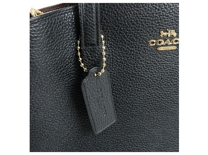 COACH Charlie Carryall 28 Borsa a Tracolla e a Mano 2Way in Pelle Nero - vista 19