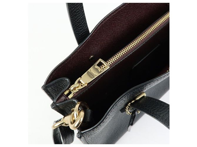 COACH Charlie Carryall 28 Borsa a Tracolla e a Mano 2Way in Pelle Nero - vista 22