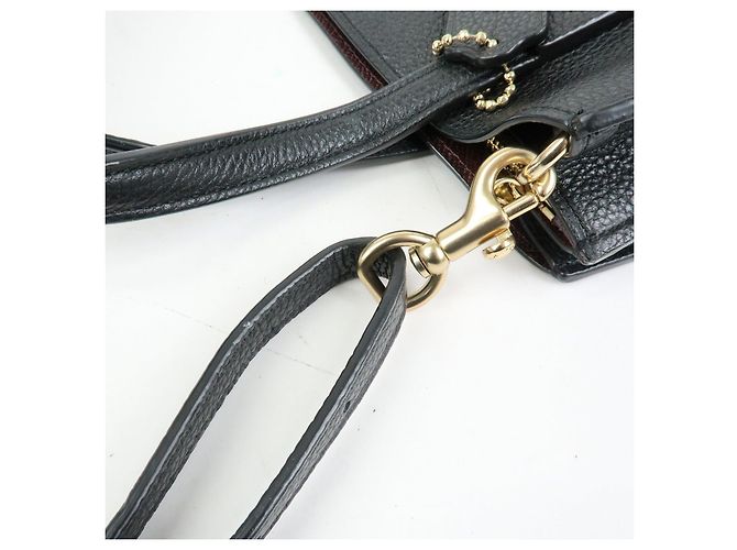 COACH Charlie Carryall 28 Borsa a Tracolla e a Mano 2Way in Pelle Nero - vista 8