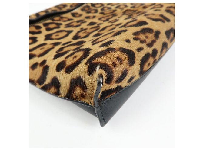 Borsa a tracolla LOEWE Unborn in pelle di vitello Leopard Brown Black - vista 11