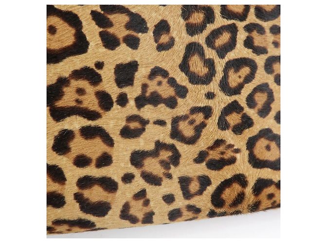 Borsa a tracolla LOEWE Unborn in pelle di vitello Leopard Brown Black - vista 15