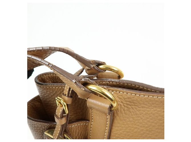 Borsa Tote e Borsa a Tracolla PRADA in pelle Vitello Daino Marrone BR4970 - vista 10