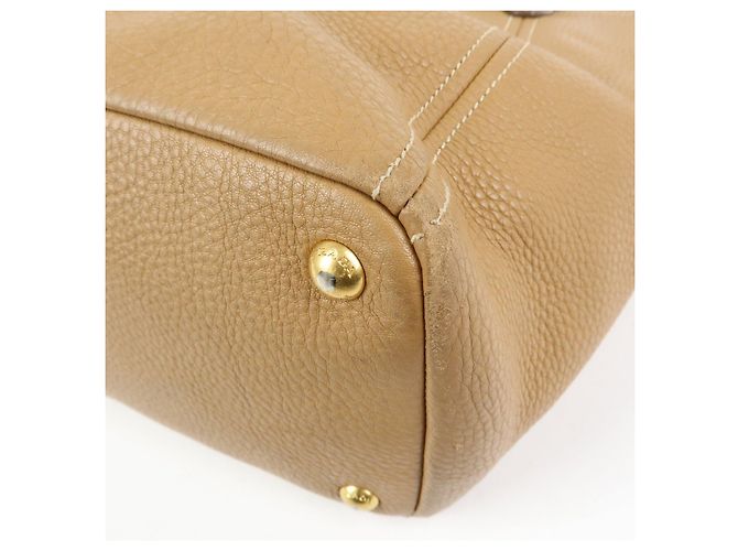 Borsa Tote e Borsa a Tracolla PRADA in pelle Vitello Daino Marrone BR4970 - vista 15
