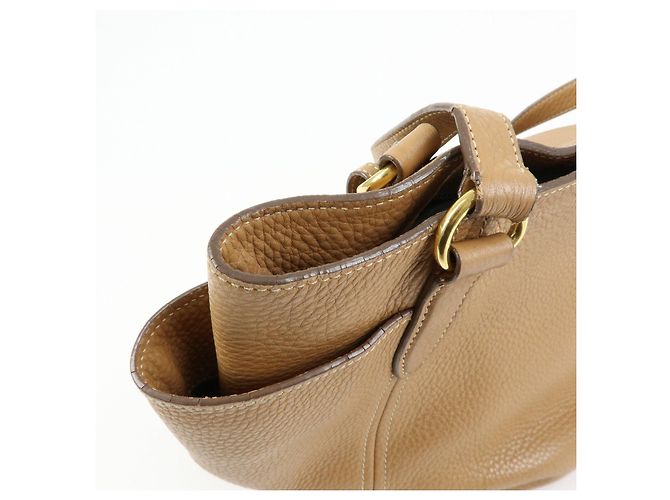 Borsa Tote e Borsa a Tracolla PRADA in pelle Vitello Daino Marrone BR4970 - vista 17