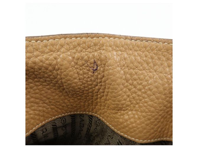 Borsa Tote e Borsa a Tracolla PRADA in pelle Vitello Daino Marrone BR4970 - vista 22
