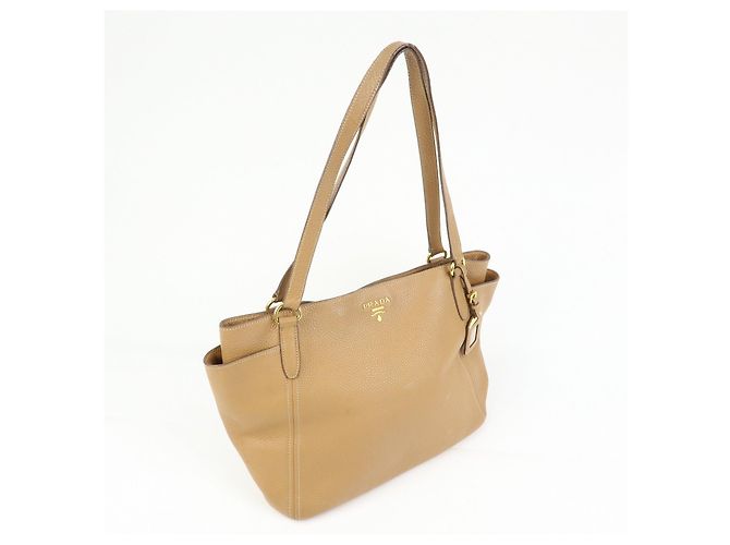 Borsa Tote e Borsa a Tracolla PRADA in pelle Vitello Daino Marrone BR4970 - vista 4