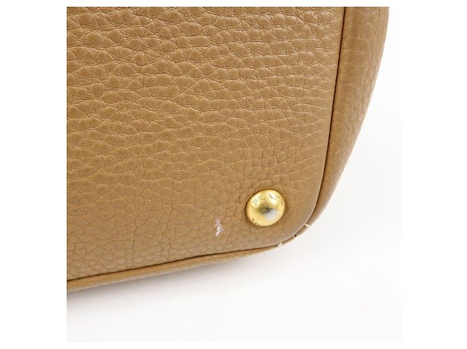 Borsa Tote e Borsa a Tracolla PRADA in pelle Vitello Daino Marrone BR4970 - vista 6