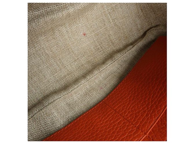 Borsa a spalla GUCCI GG Canvas Leather Beige Arancione 449413 - vista 21