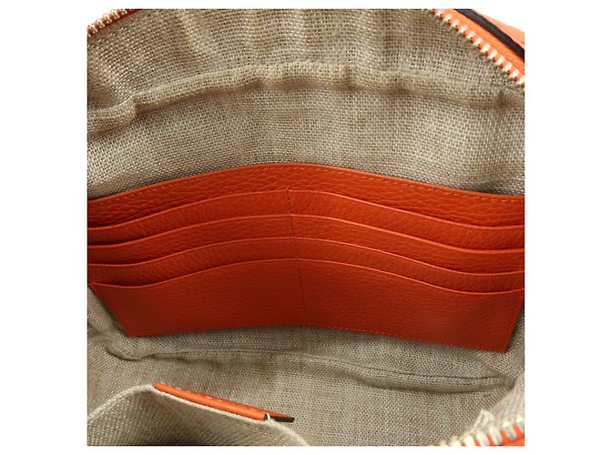 Borsa a spalla GUCCI GG Canvas Leather Beige Arancione 449413 - vista 22