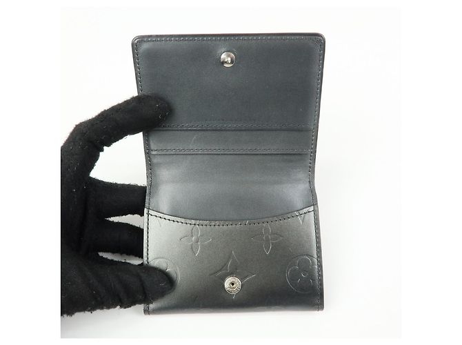 Louis Vuitton Monogram Matte Vernis Ludlow Coin Case Noir M65122 - vista 15