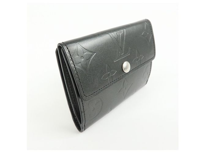 Louis Vuitton Monogram Matte Vernis Ludlow Coin Case Noir M65122 - vista 4