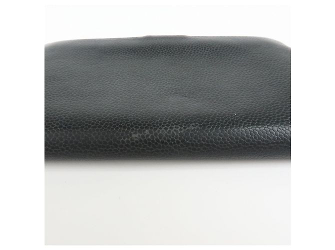 CHANEL COCO Mark Caviarskin Bi-Fold Long Wallet Schwarz A13498 - Ansicht 14